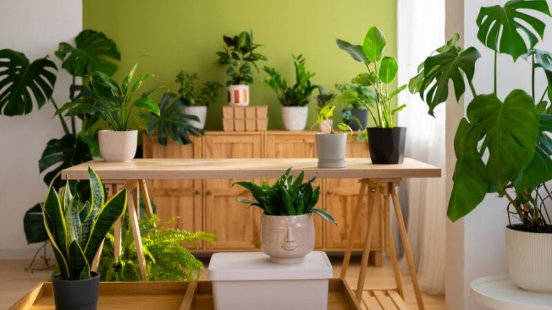  foldable table with built-in planter boxes.